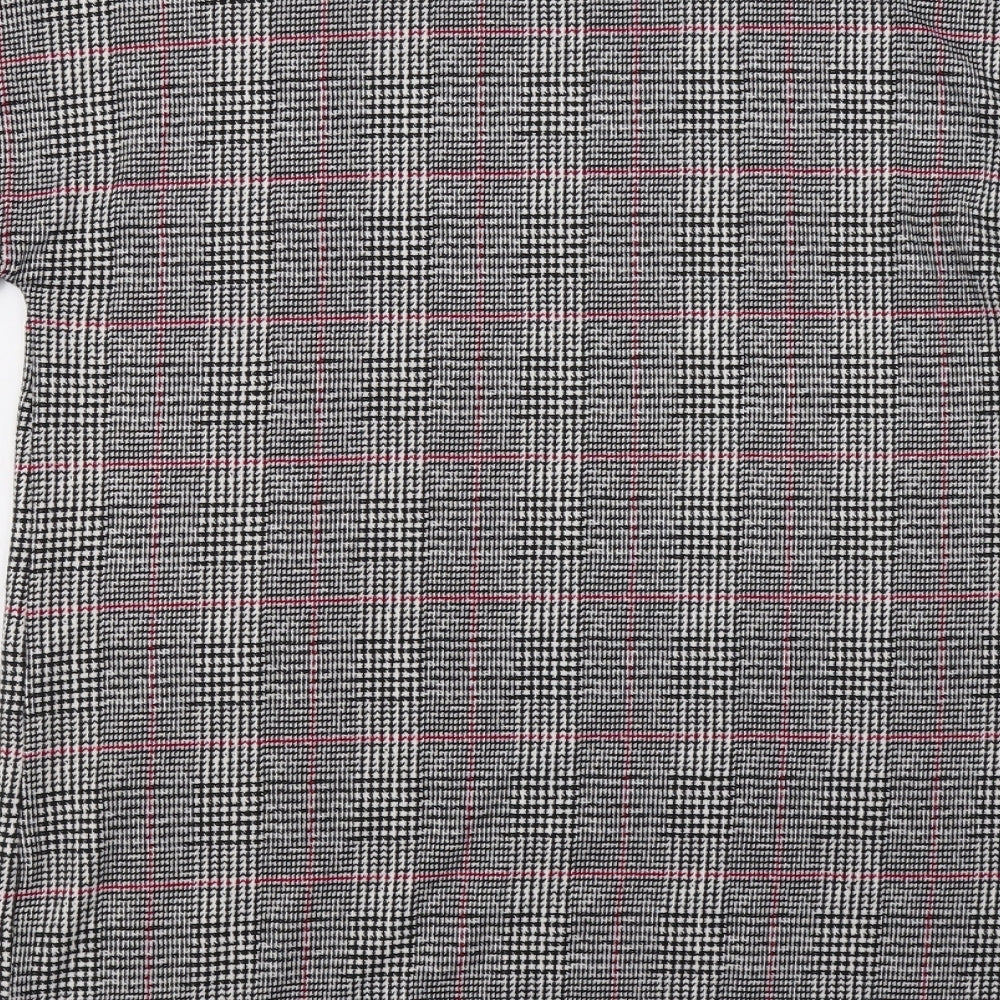F&F Womens Grey Check A-Line Size 10