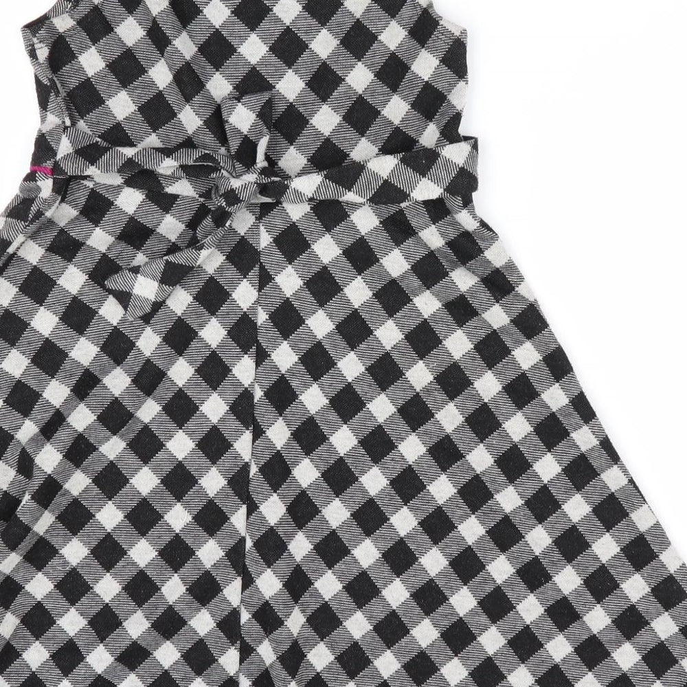 Ashley Annn Girls Black Check Fit & Flare Size 6 Years