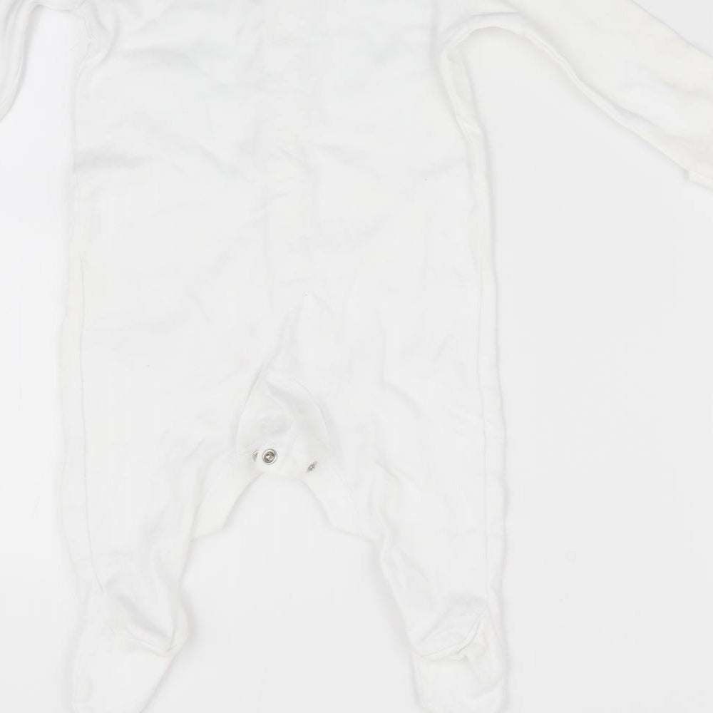 Florence and Fred Baby White Babygrow One-Piece Size 3-6 Months