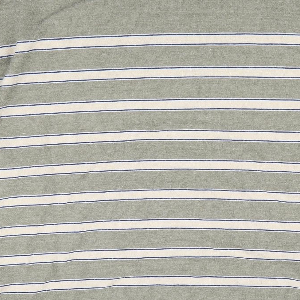 Nutmeg Womens Green Striped Pullover Jumper Size 14