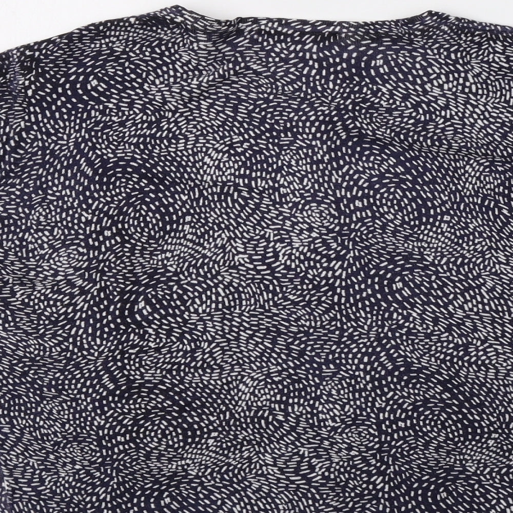TU Womens Blue Geometric Cardigan Jumper Size 16