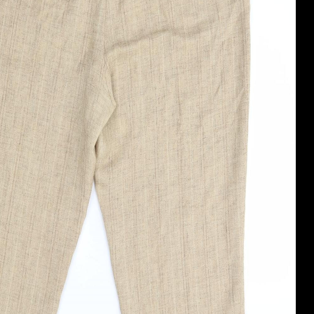 ELVI Womens Beige Trousers Size 20 L27 in