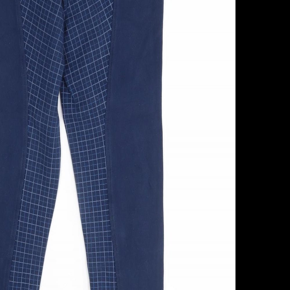 Sherwood Forest Mens Blue Plaid Capri Trousers Size 28 L25 in - trekking