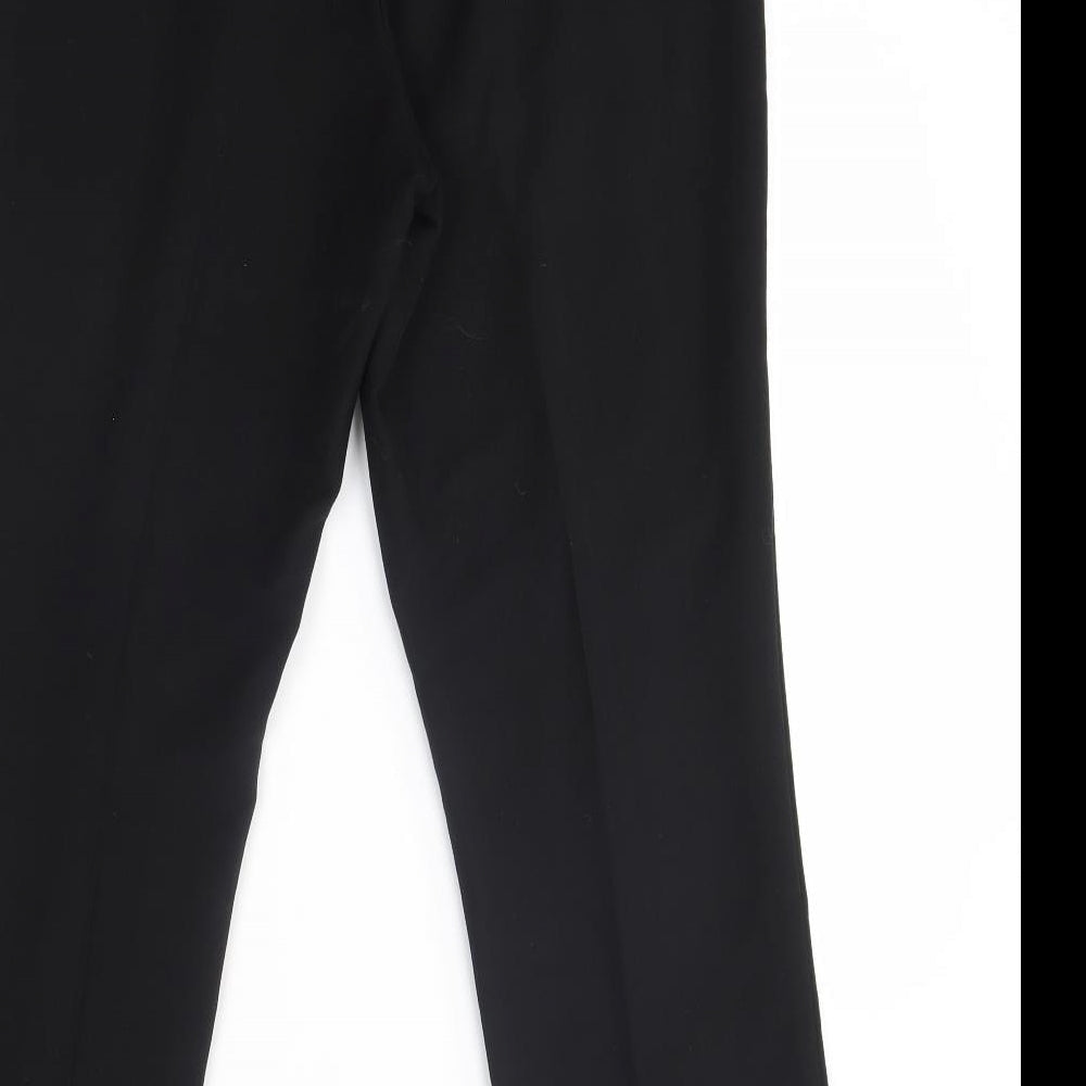 Mia Moda Womens Black Trousers Size 10 L28 in
