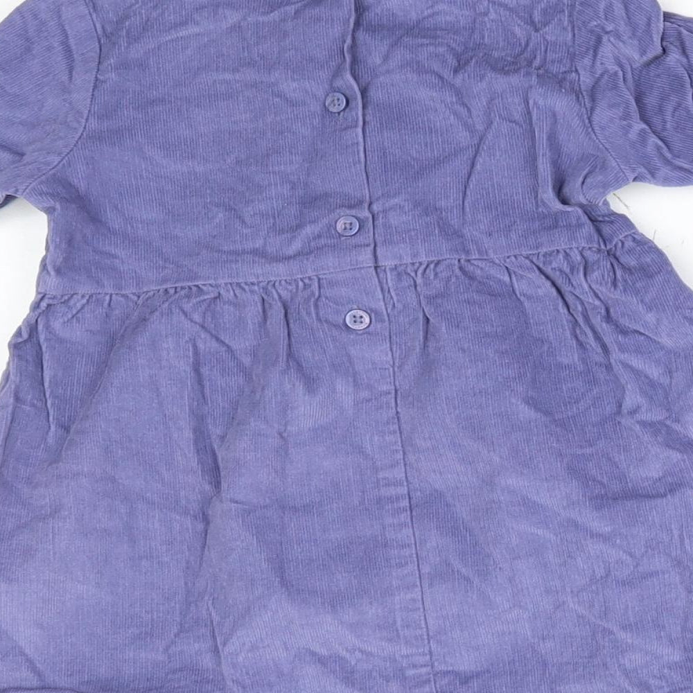 united colours of benetton Girls Purple Corduroy A-Line Size 9-12 Months