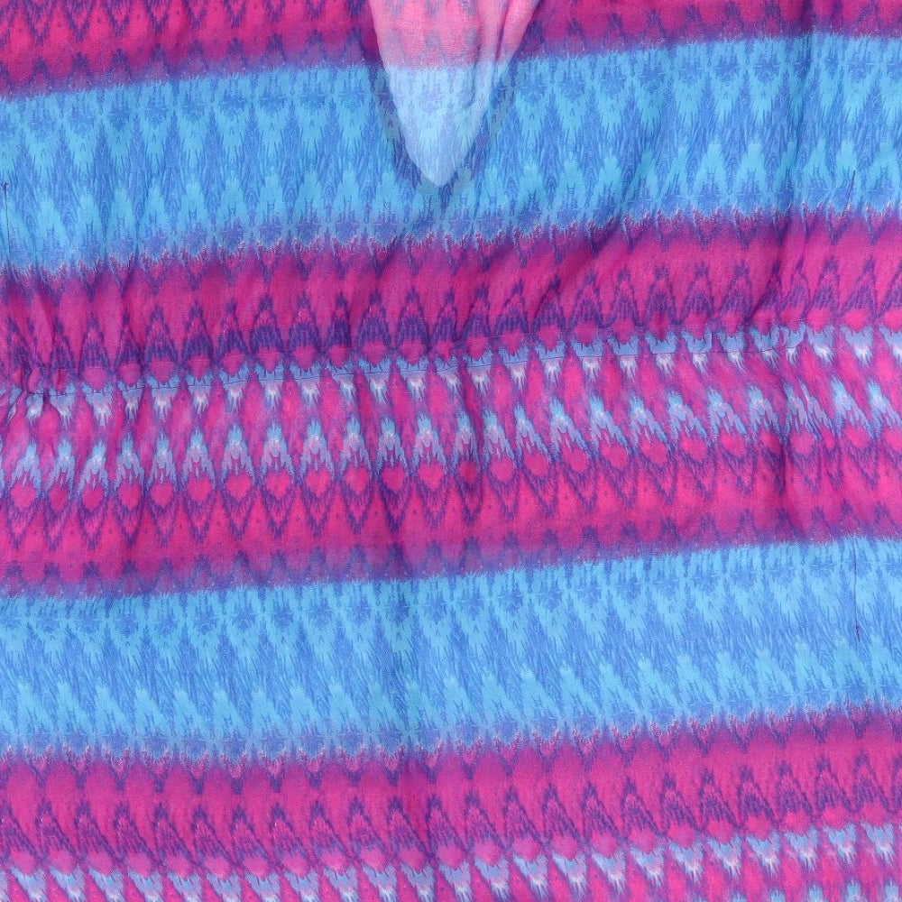 TU Womens Purple Striped Poncho Size S