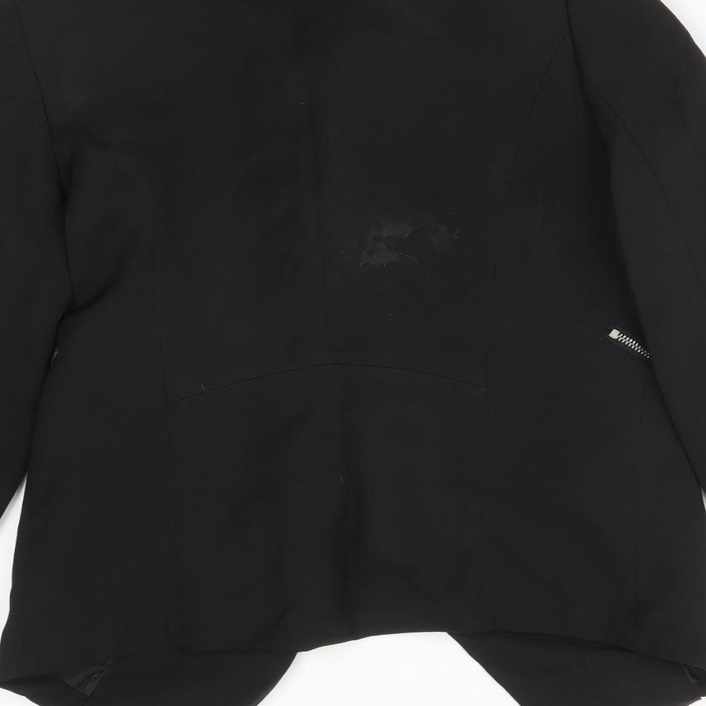 DIFFUSE Womens Black Jacket Blazer Size 8