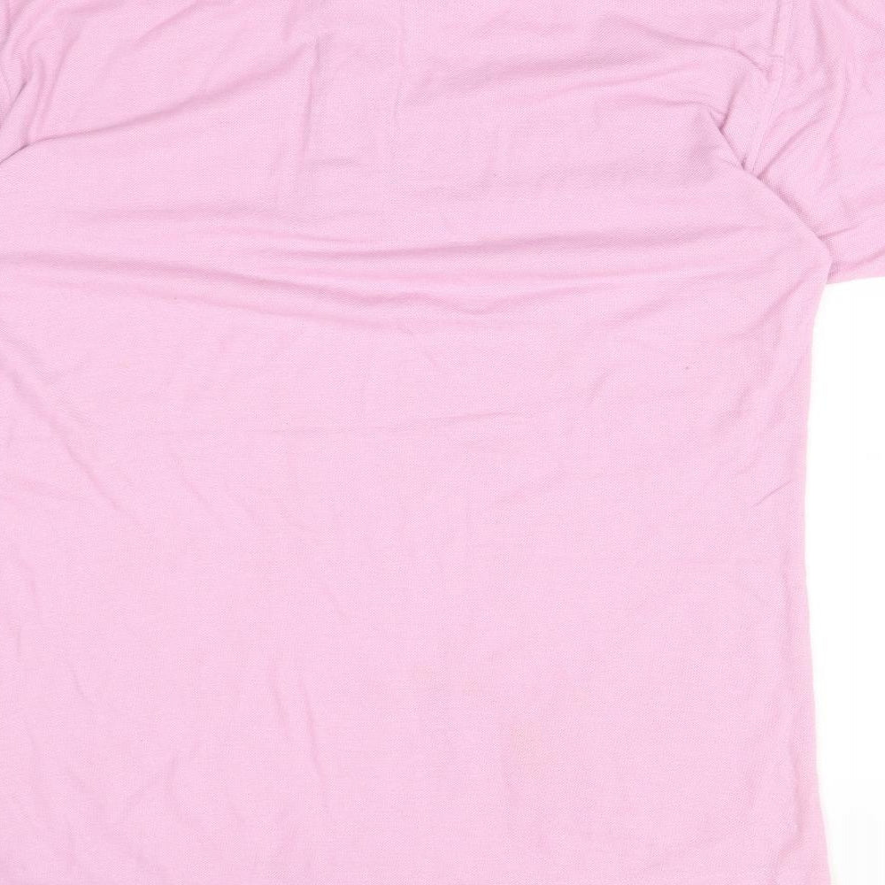 TIMBER JACK Womens Pink Basic Polo Size L