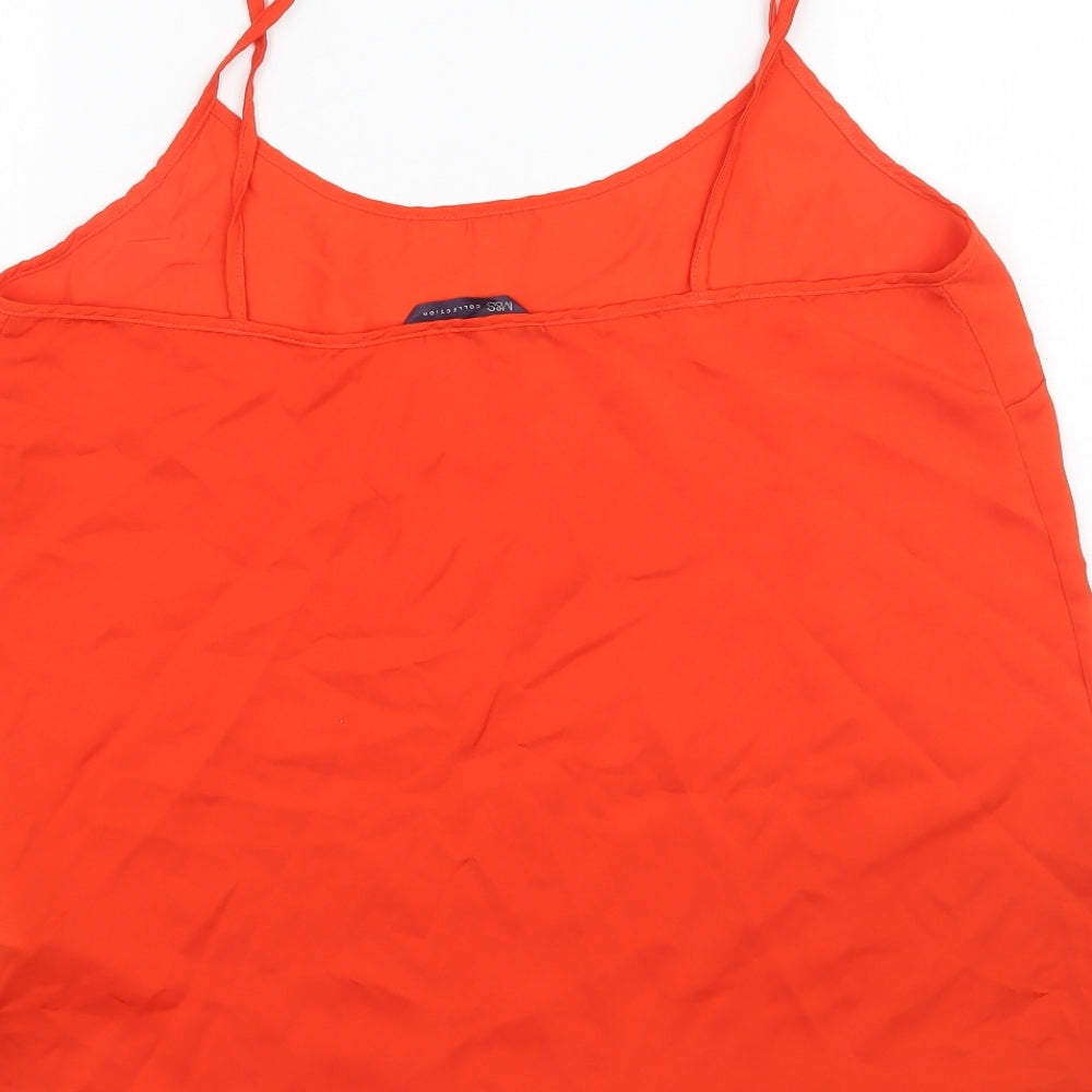 Marks & Spencer Womens Red Camisole Blouse Size 10