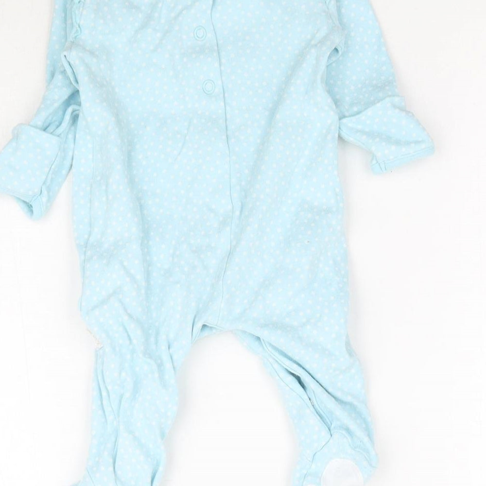 JoJo Maman Bébé Baby Blue Babygrow One-Piece - Bunny Rabbit