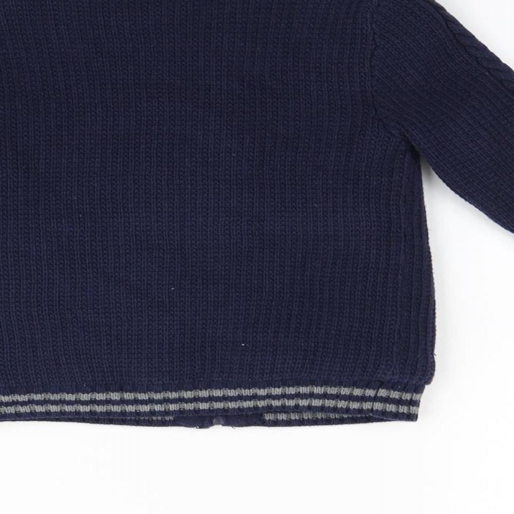 E of M Boys Blue Full Zip Sweatshirt Size 5-6 Years