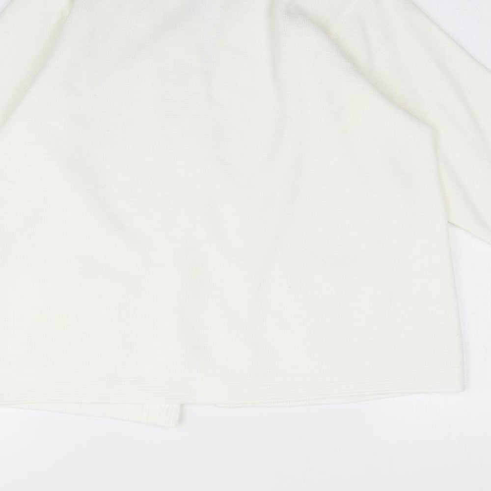 Care Womens White Cardigan Jumper Size S