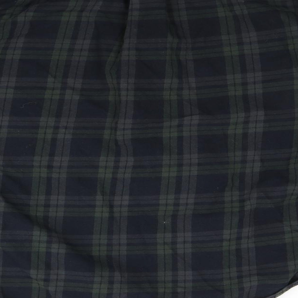 N ext Mens Green Check Button-Up Size S