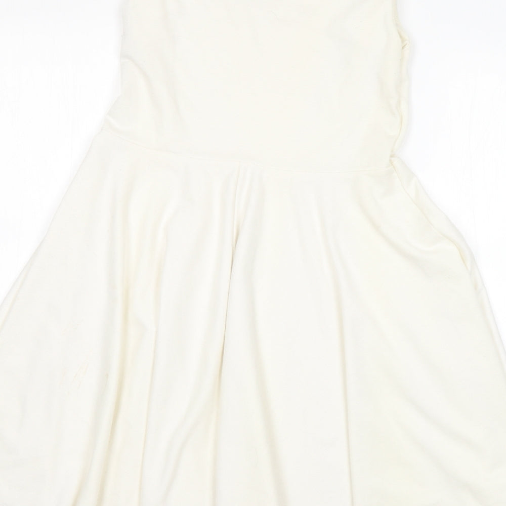 CAT Womens White A-Line Size 12