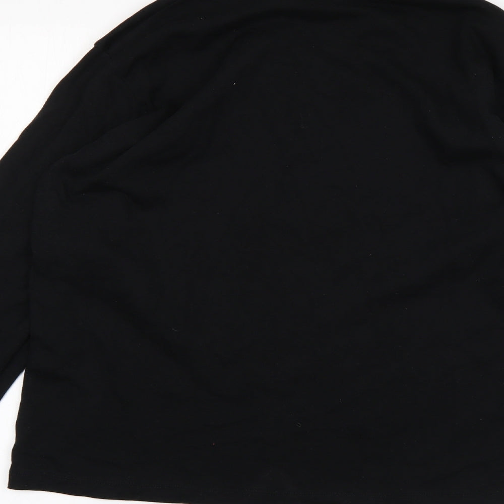 Uni Womens Black Basic T-Shirt Size S