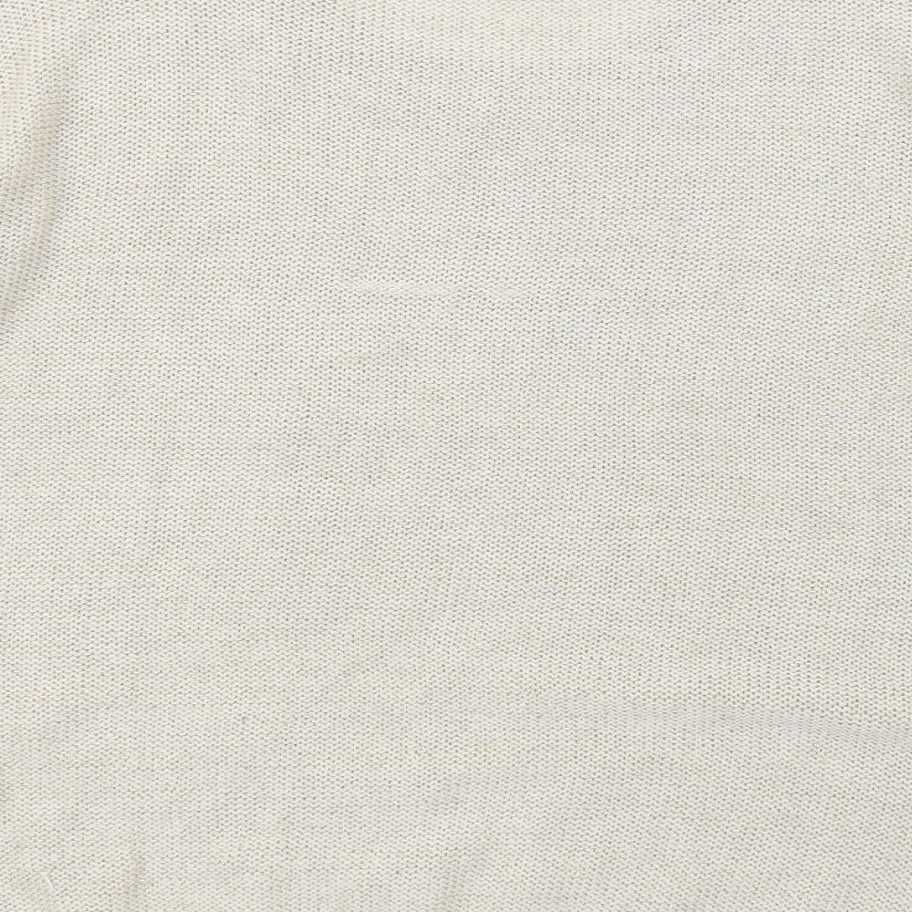 RESERVED Womens Beige Knit Pullover Jumper Size S
