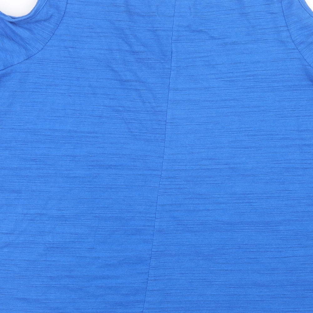Papaya Womens Blue Tunic Blouse Size 10