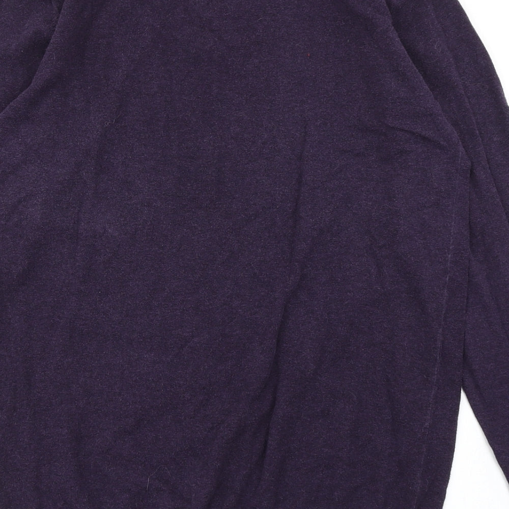 ACW85 Mens Purple Knit Polo Size S