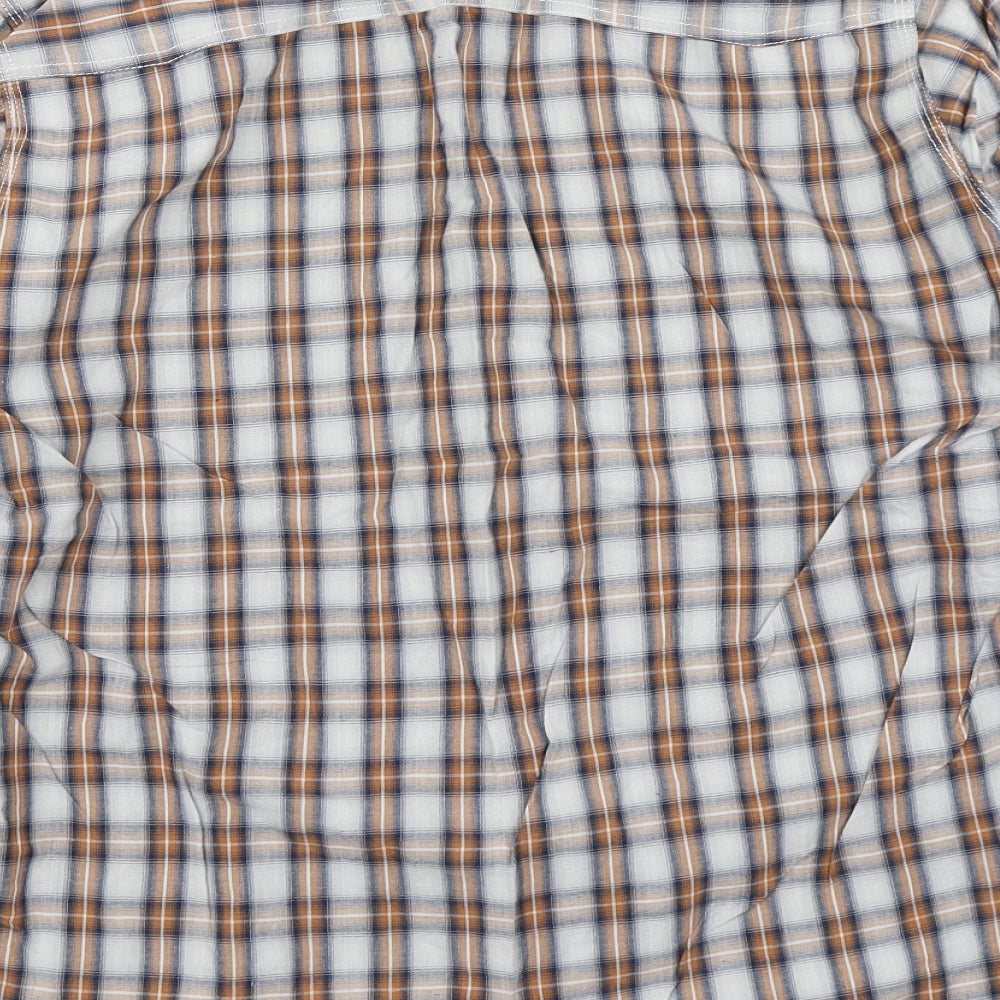 New Look Mens Brown Plaid Button-Up Size L