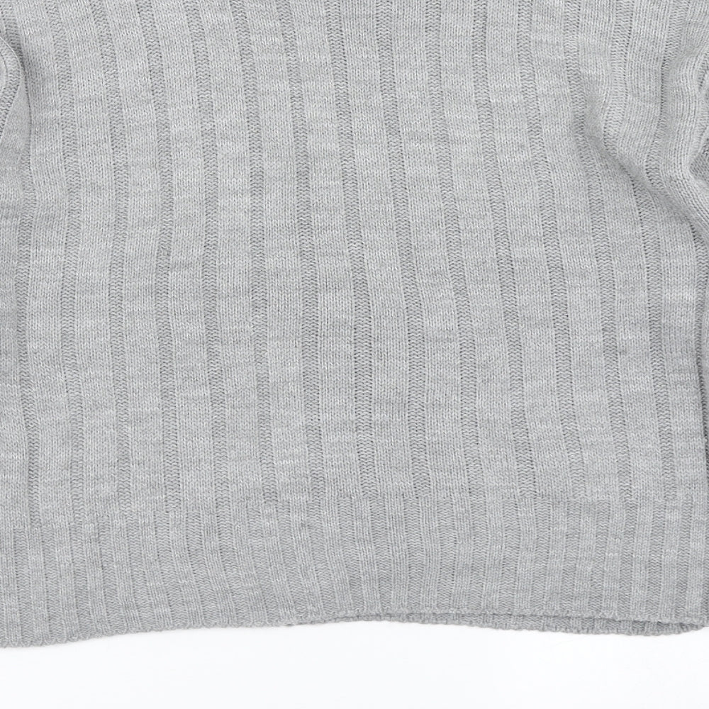 Preworn Womens Grey Knit Pullover Jumper Size S - Cropped