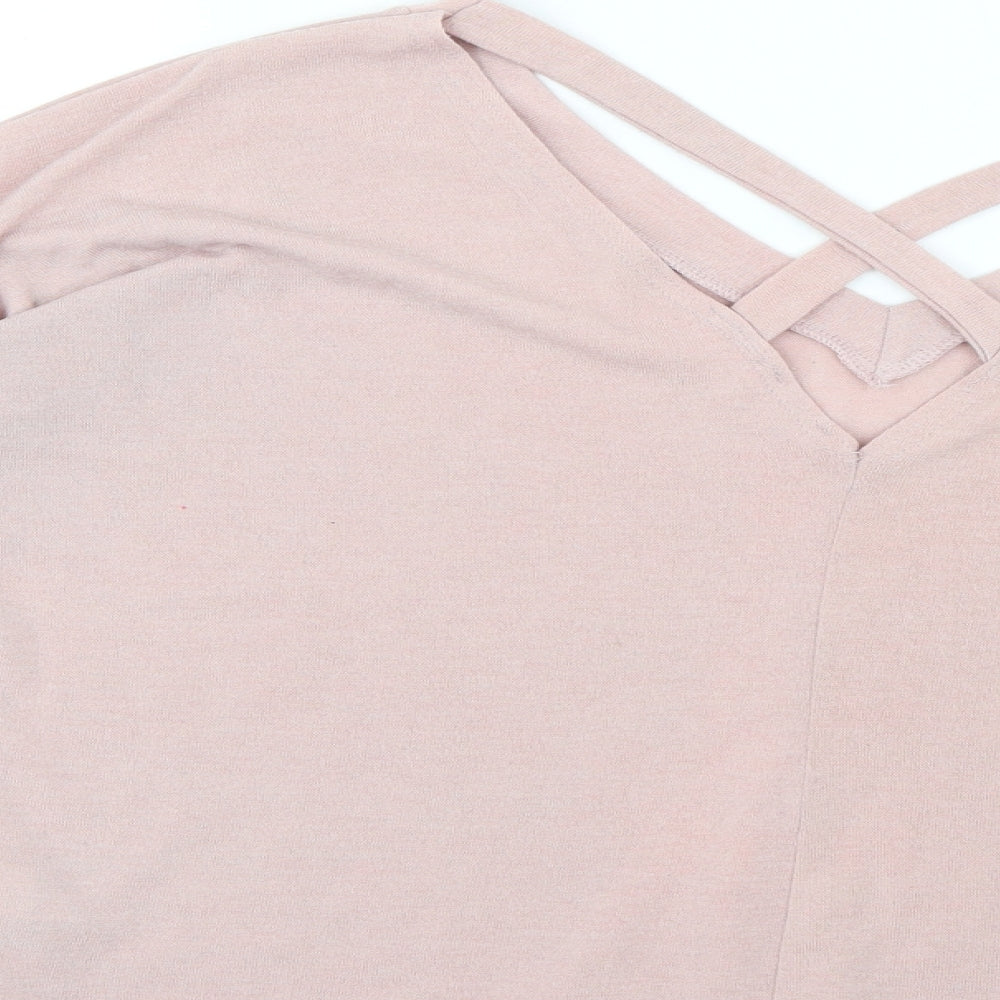 River Island Womens Pink Pullover Jumper Size 12