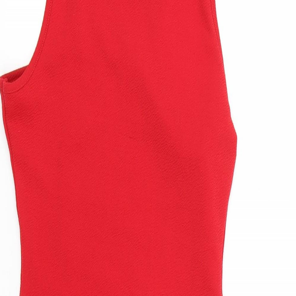 PRETTYLITTLETHING Womens Red Bodycon Size 8