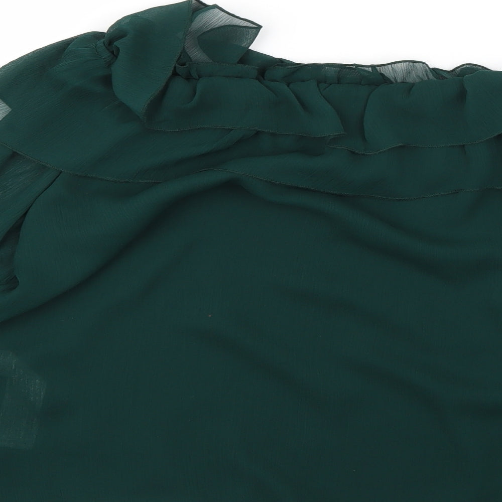 Zara Womens Green Basic Blouse Size S