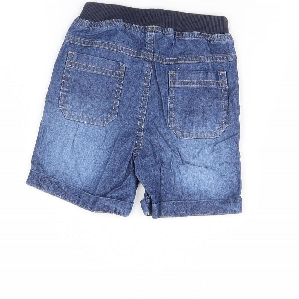 Preworn Baby Blue Denim Cropped Jeans Size 12 Months