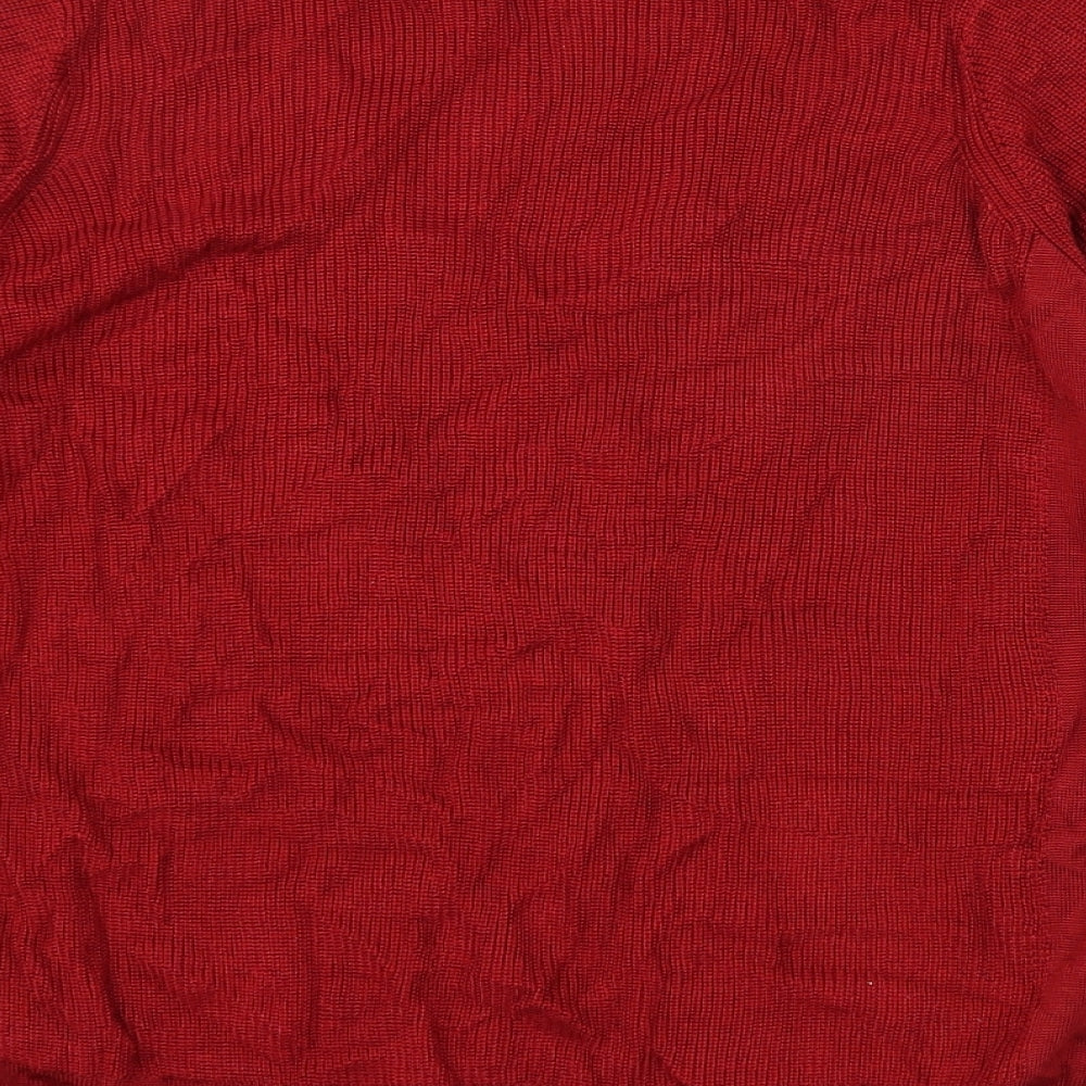 Marks & Spencer Womens Red Knit Pullover Jumper Size 12