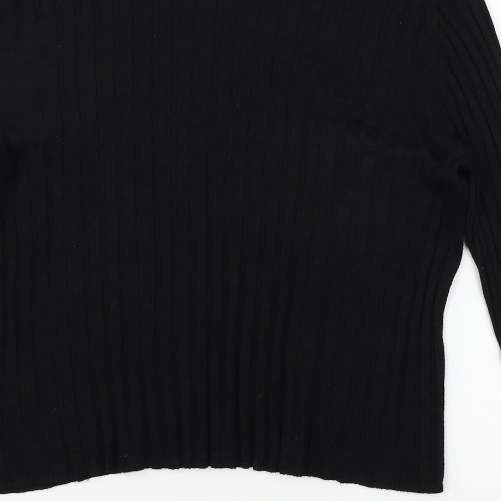 New Look Womens Black Knit Pullover Jumper Size L