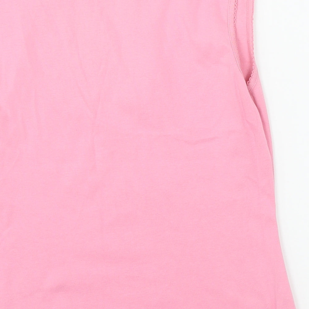 Nouveau Edition Womens Pink Jersey Basic Tank Size M