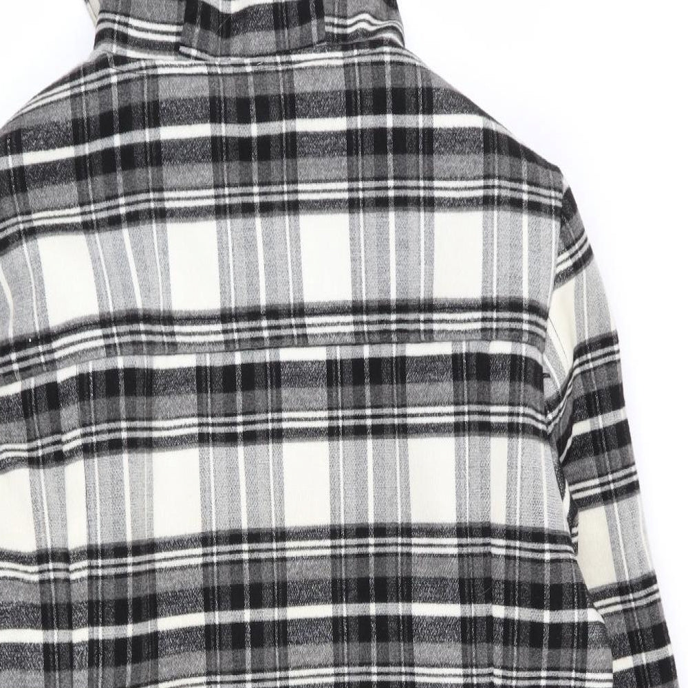 jess Womens Multicoloured Check Overcoat Coat Size 16