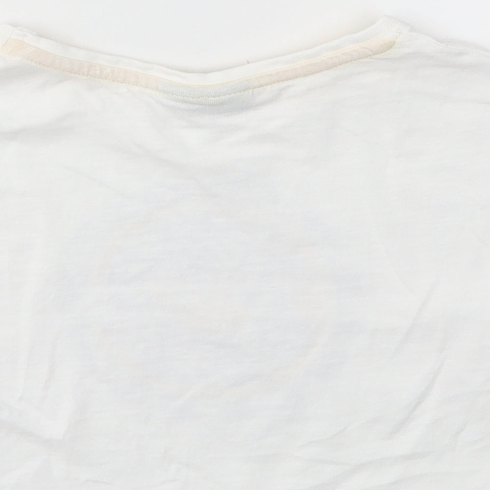 Matalan Girls White Basic T-Shirt Size 6 Years