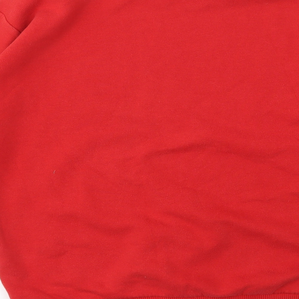 TOPSHOP Womens Red Geometric Pullover Jumper Size S