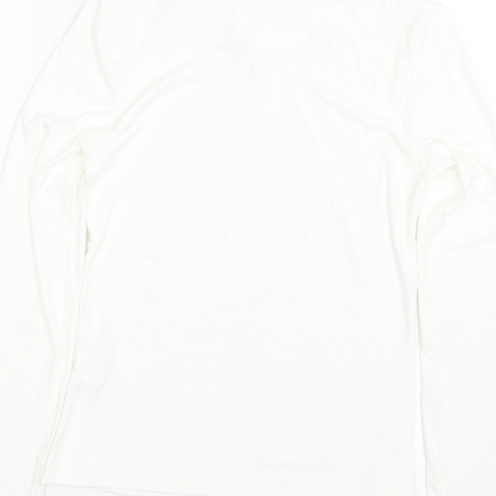 Shien Womens White Basic T-Shirt Size L