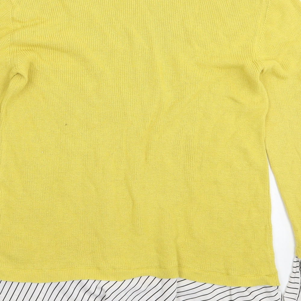 NEXT Womens Yellow Knit Pullover Jumper Size 12