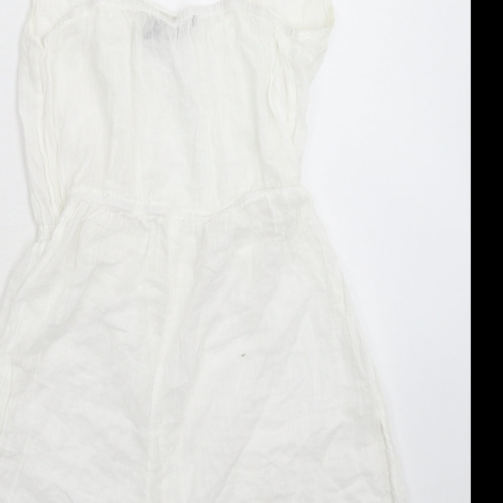 Boohoo Womens White Jumpsuit One-Piece Size 10 L3 in