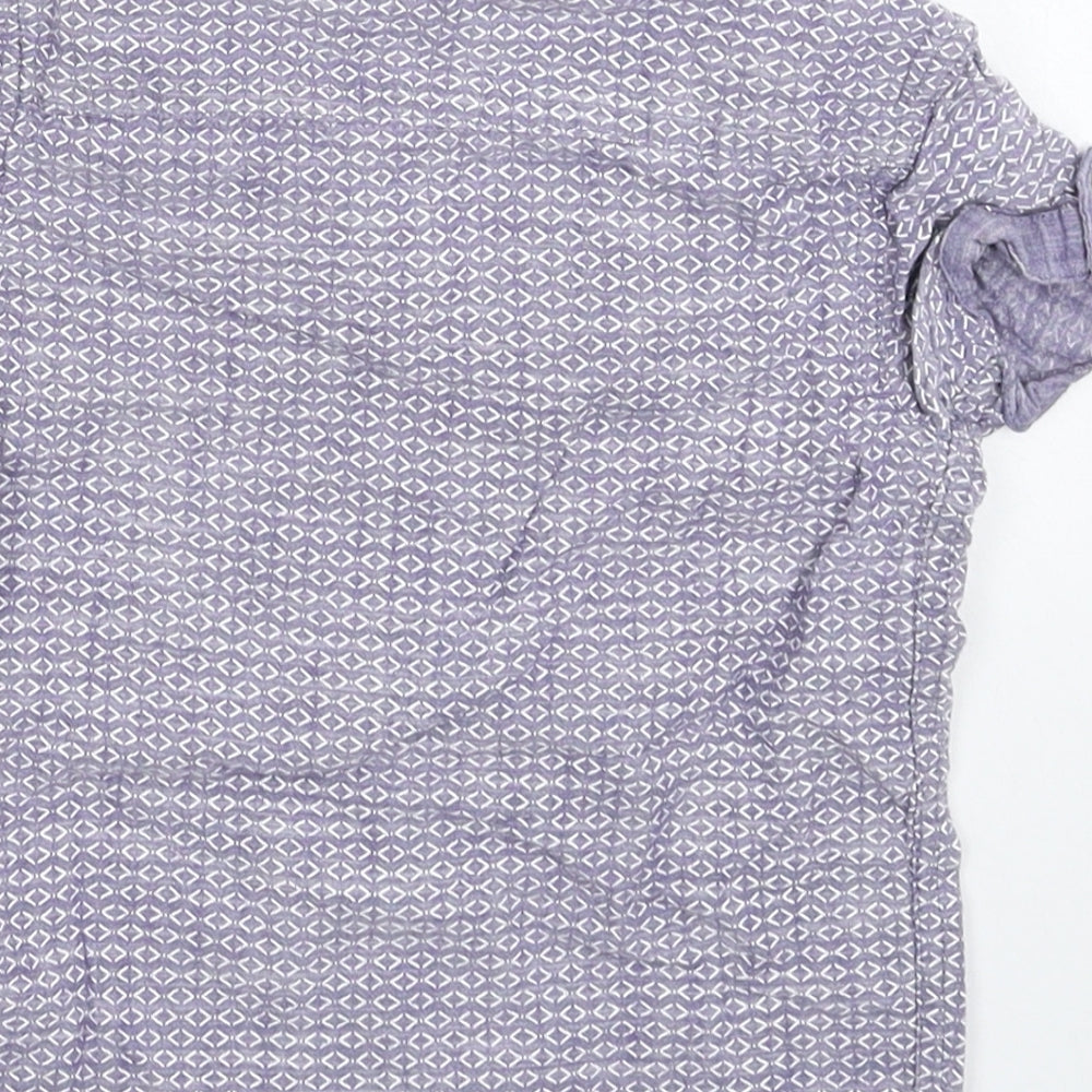 George Boys Blue Geometric Basic Button-Up Size 2-3 Years