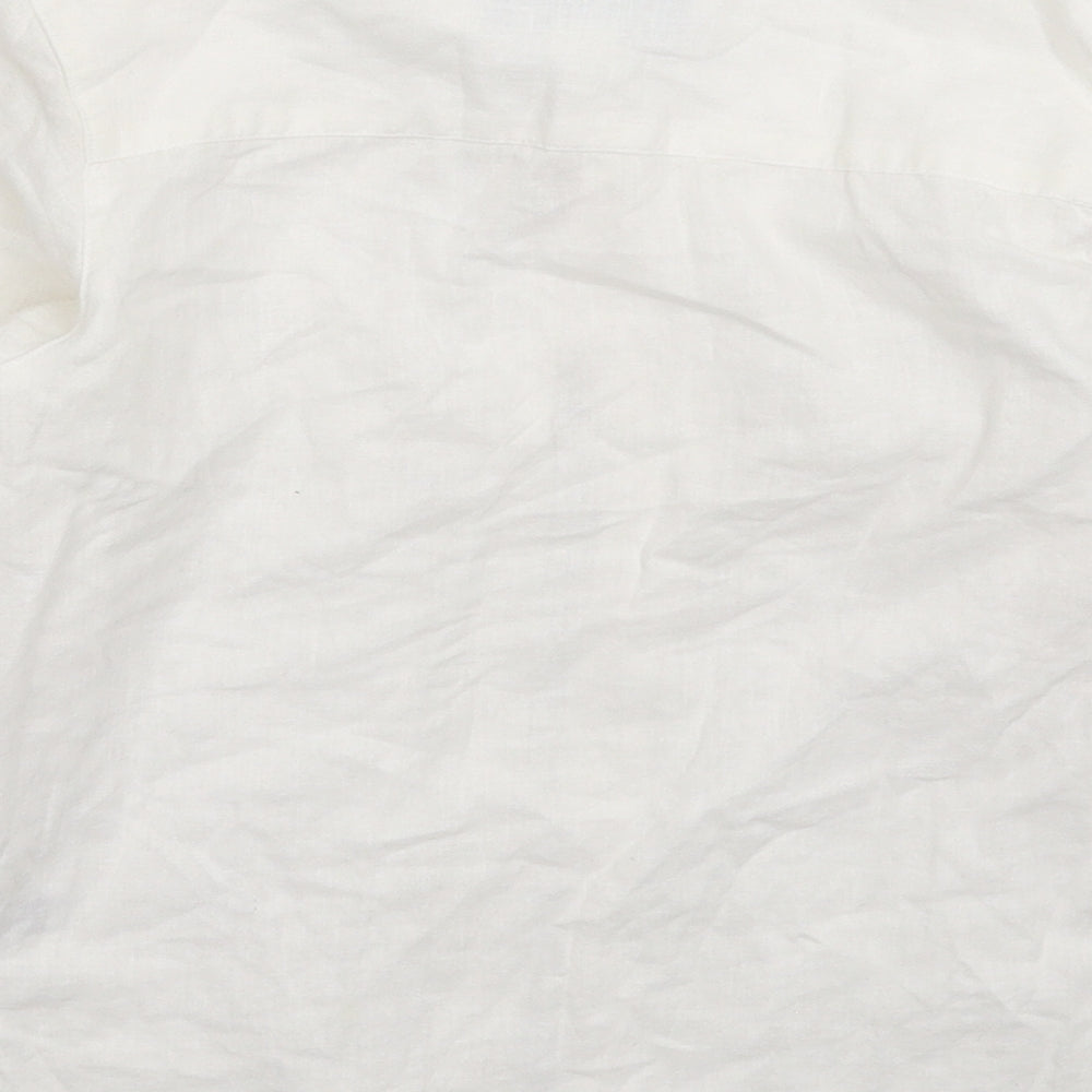 Monsoon Boys White Basic Button-Up Size 8 Years