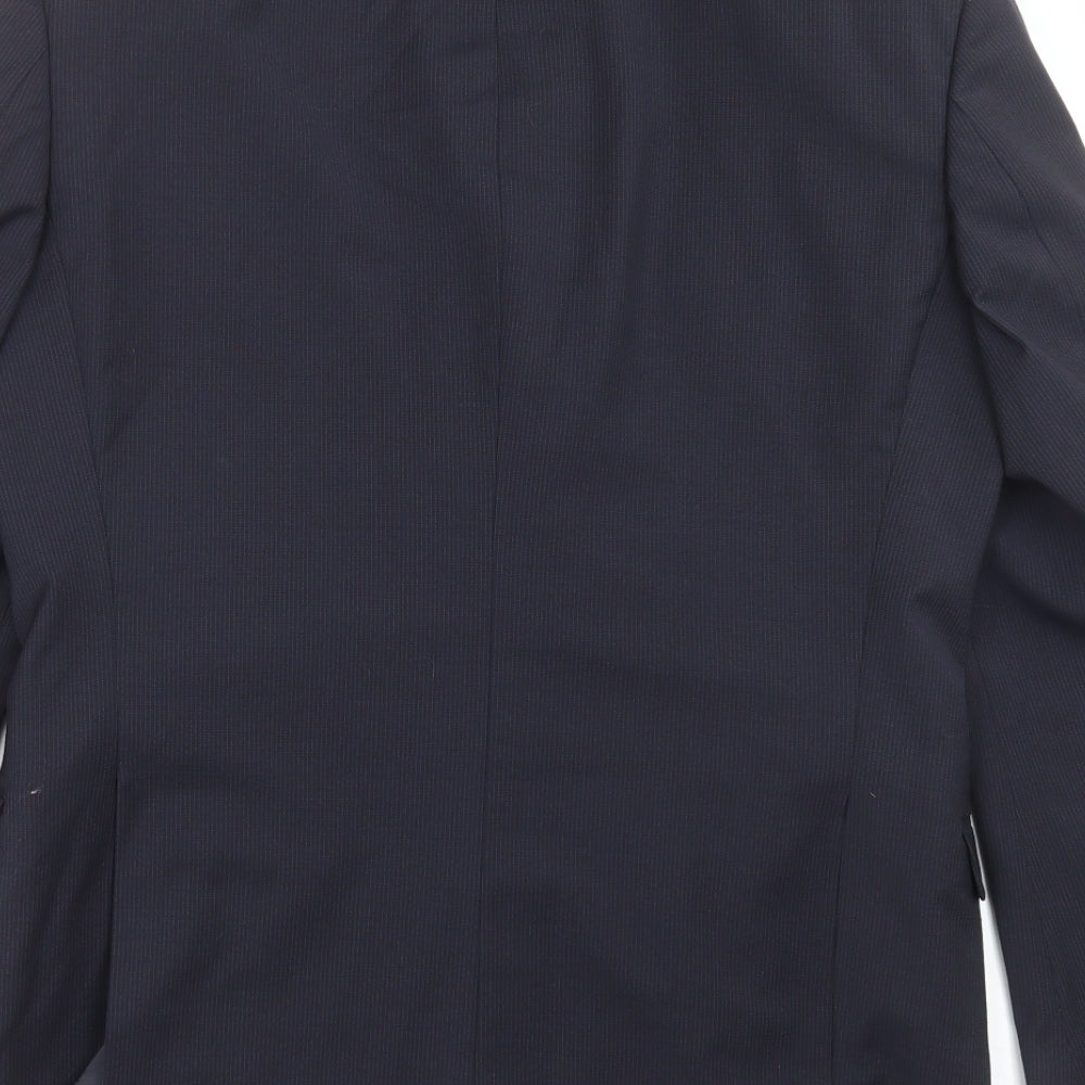 Blazer Mens Blue Striped Jacket Suit Jacket Size 40