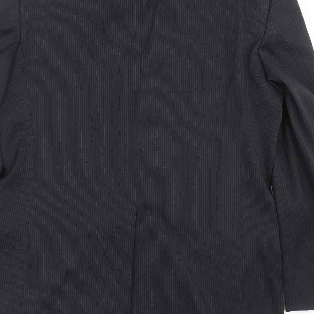 F&F Mens Black Striped Jacket Suit Jacket Size 40