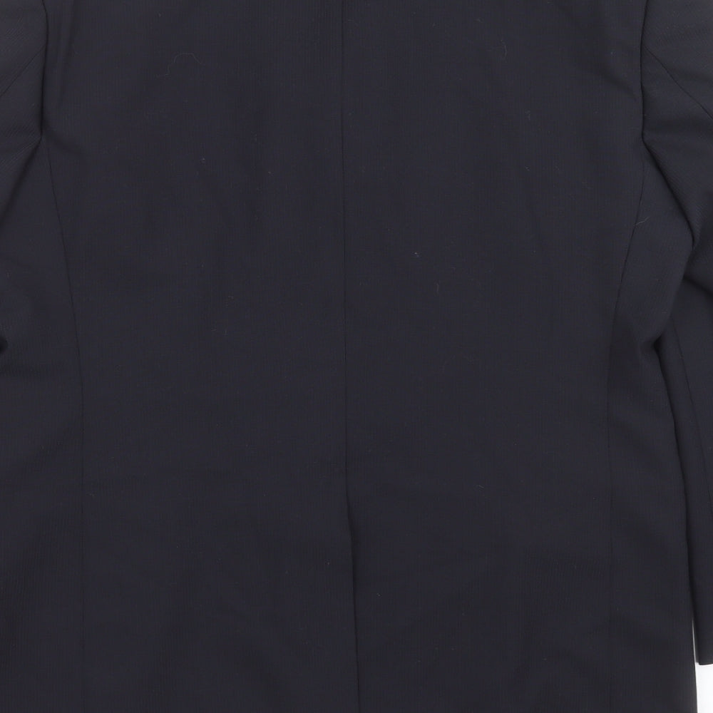 BHS Mens Blue Striped Jacket Suit Jacket Size 40