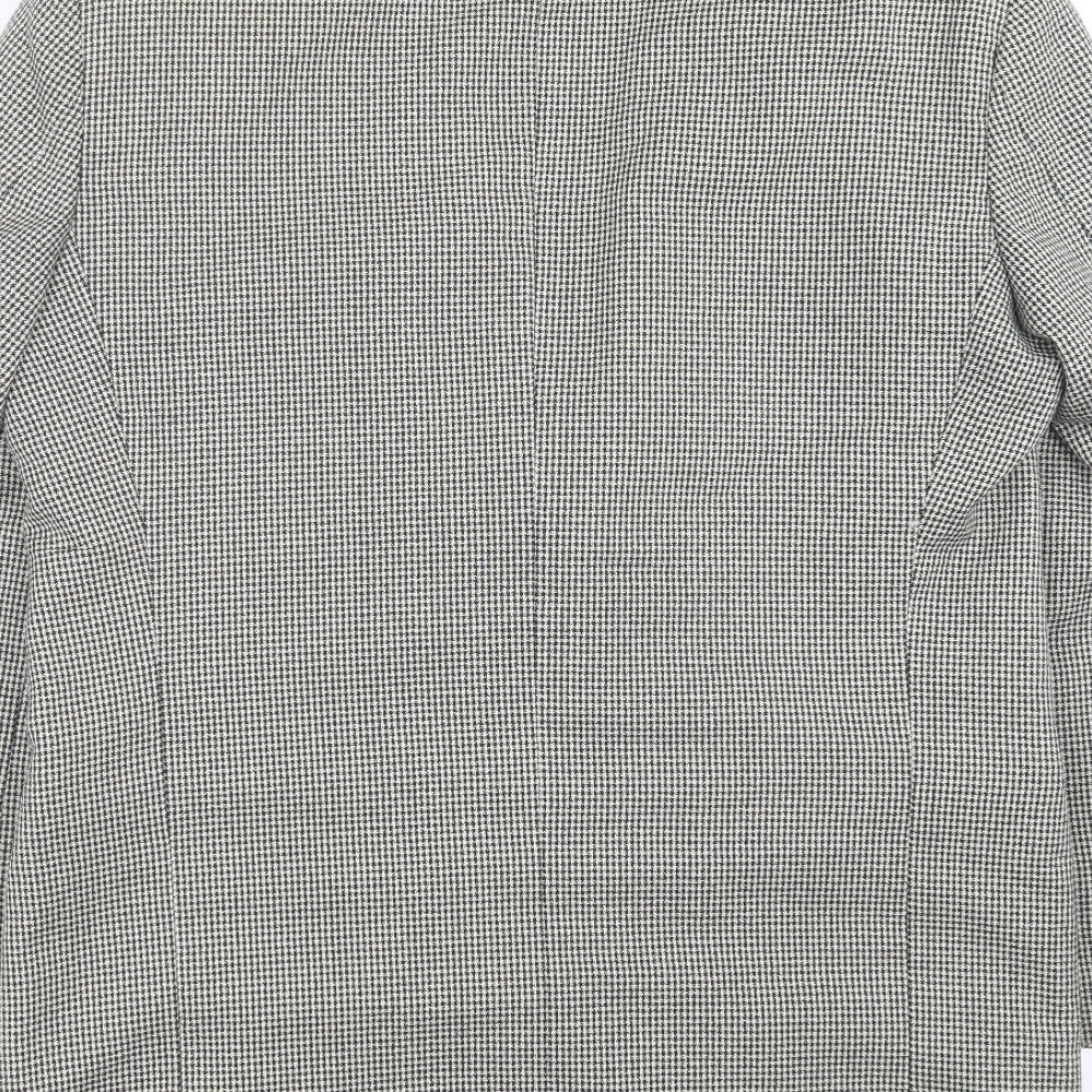 C&A Mens Beige Houndstooth Jacket Suit Jacket Size 40