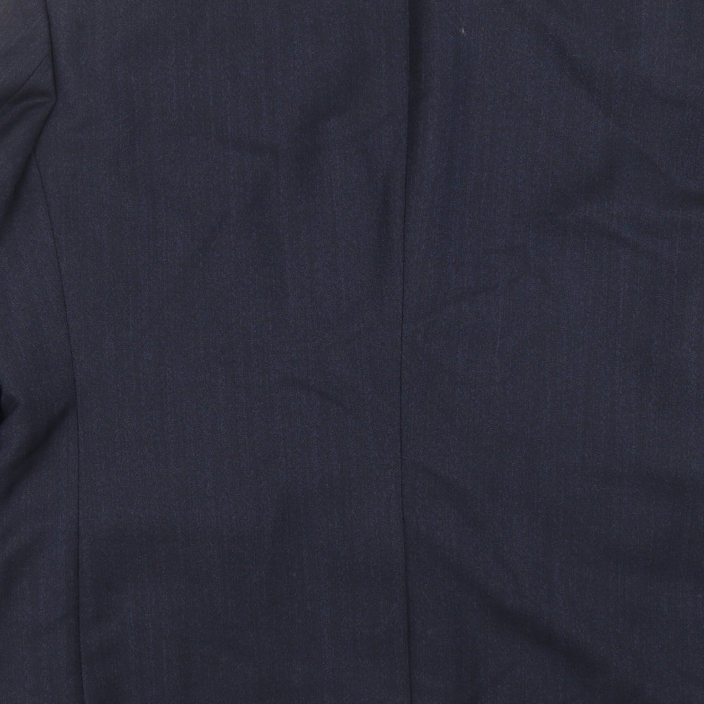 Impressions Perfect Mens Blue Herringbone Jacket Suit Jacket Size 42