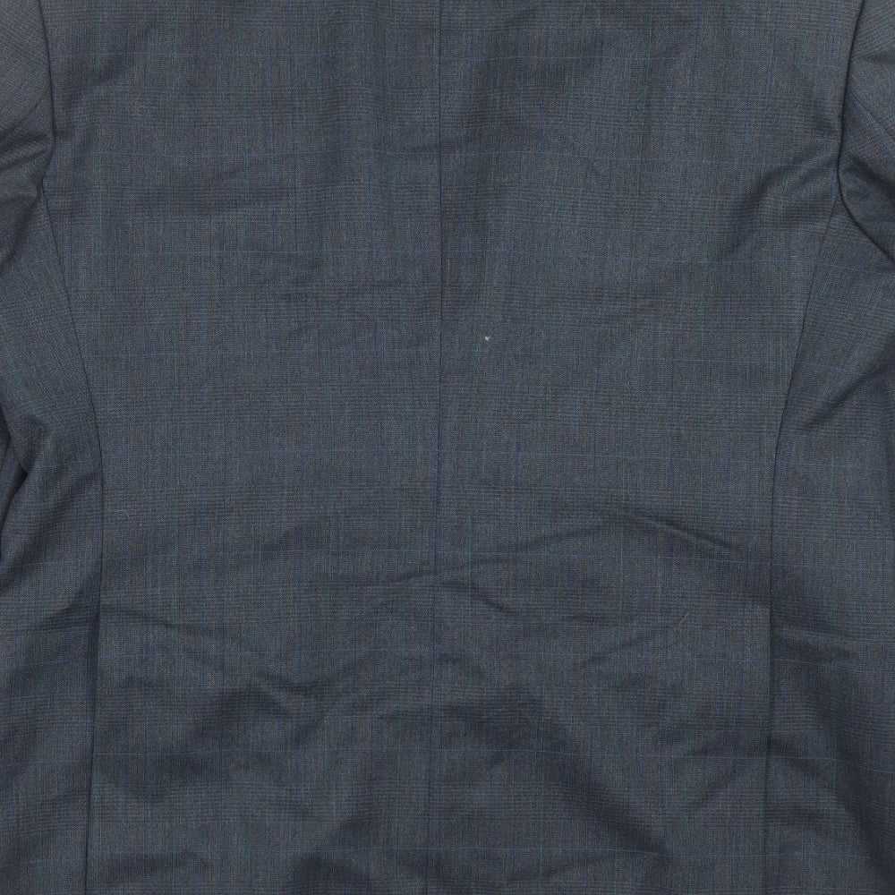 Konen Mens Blue Check Jacket Suit Jacket Size 42