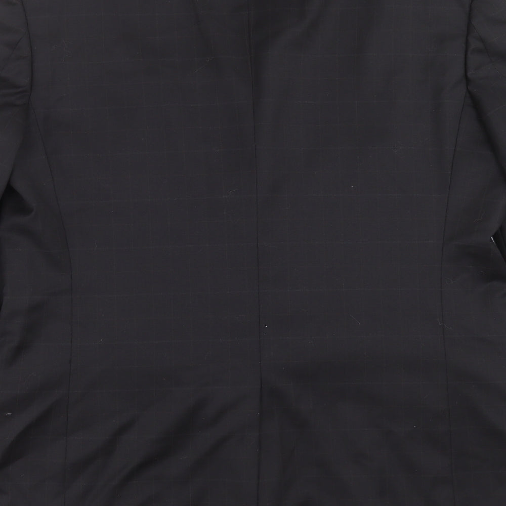 NEXT Mens Black Check Jacket Suit Jacket Size 40
