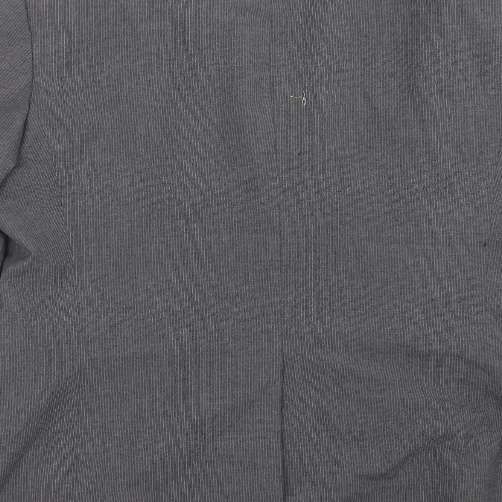 Cedarwood State Mens Grey Striped Jacket Suit Jacket Size 44