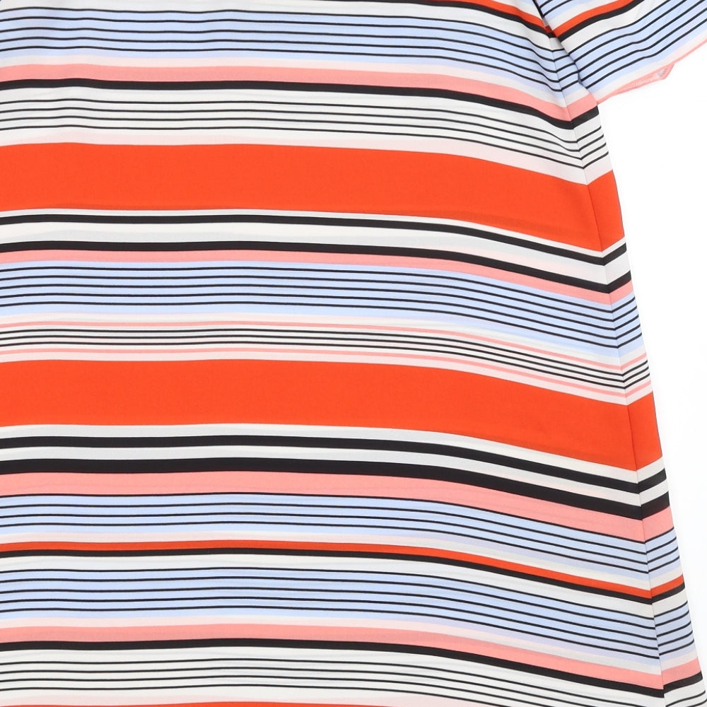 New Look Womens Blue Striped A-Line Size 12