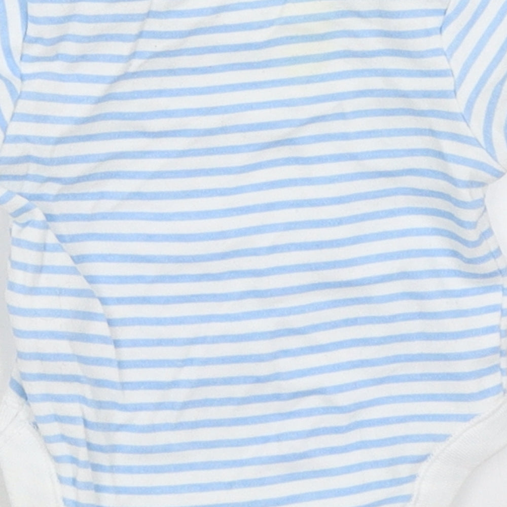 Tesco Baby Blue Striped Romper One-Piece Size Newborn