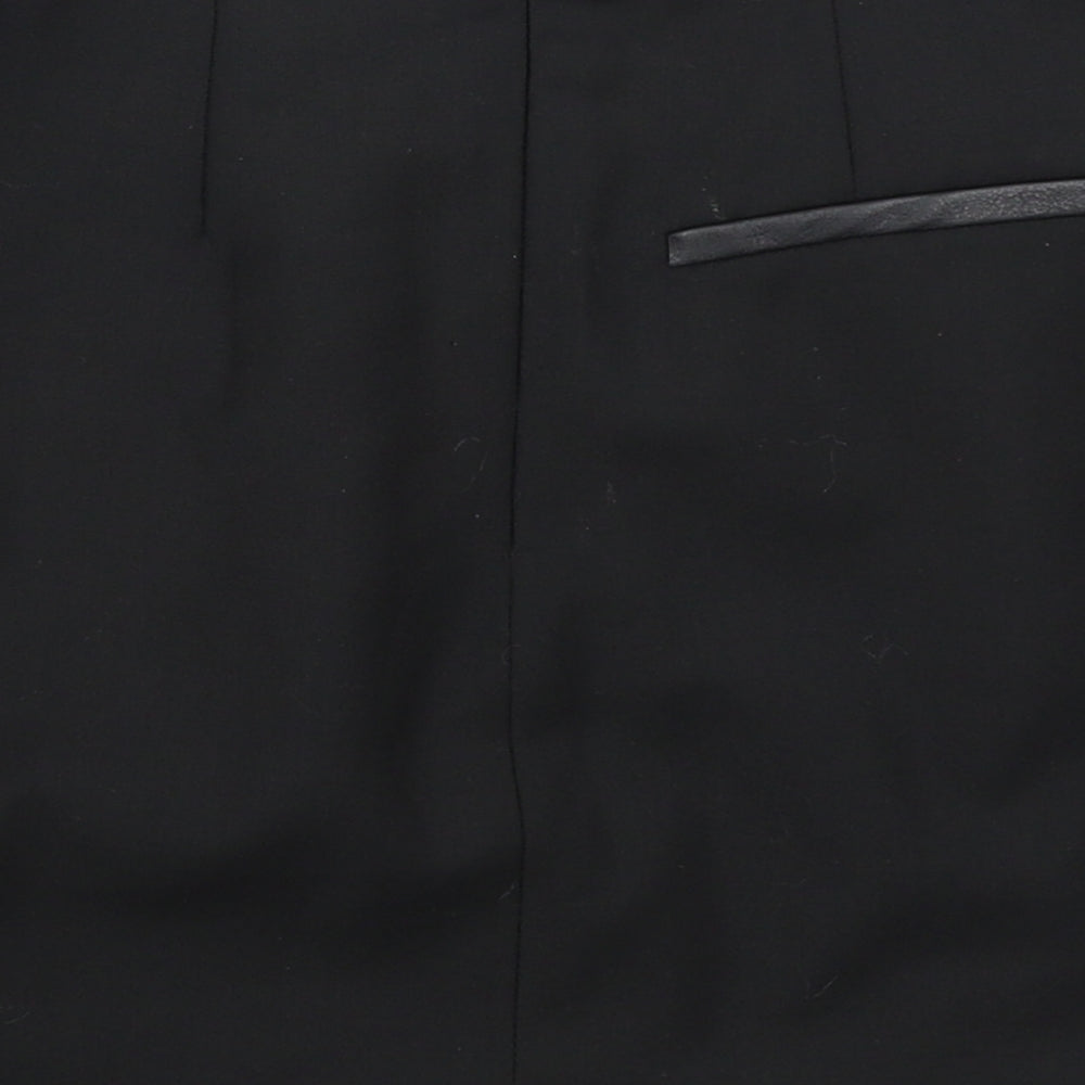 Topshop Womens Black A-Line Skirt Size 8